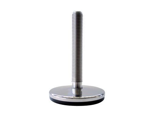Maschinenfuß / Stellfuß MASSIV Edelstahl, Ø 120 mm, M24 x 150 mm, NBR