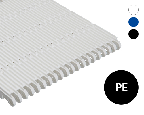 Modulband 50-602 geschlossen mit Rippen, p=50  PE, FDA, USDA, FSIS