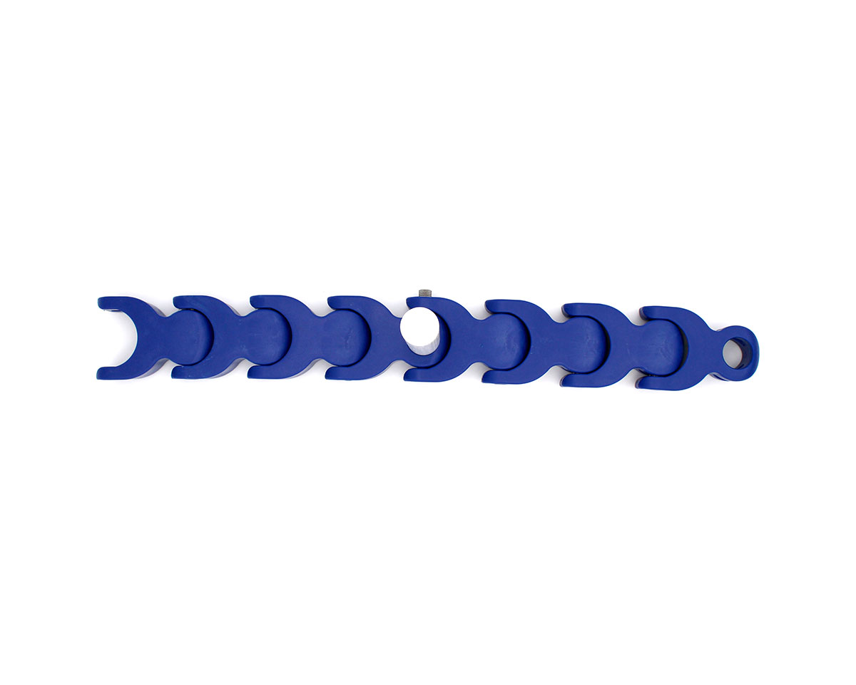 Element 2 of 4 (image) – MOVET Multiflex conveyor chain 1702, 8+1 set, radius, LF Acetal blue