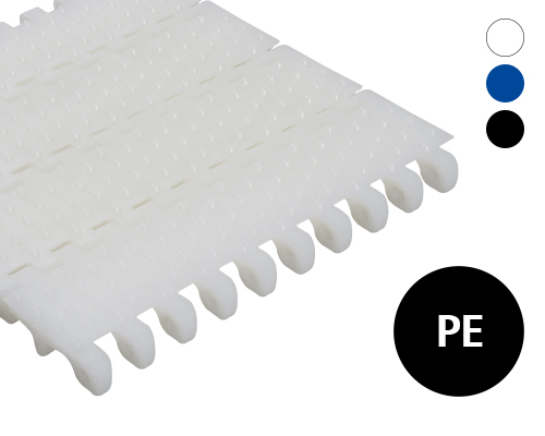 Modular belt 50-830 flat top, big nubs, p=50  PE natural, blue, FDA, USDA, FSIS