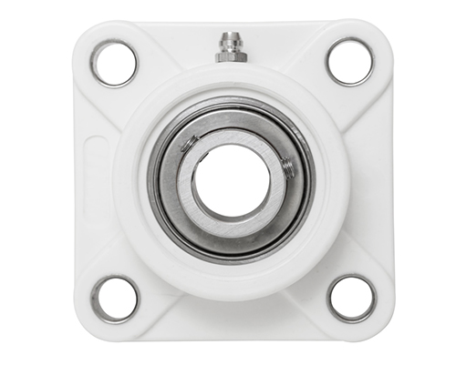 MOVET® 4-hole flange bearing FPL 210, housing white, MUC stainless steel, Ø 50 mm
