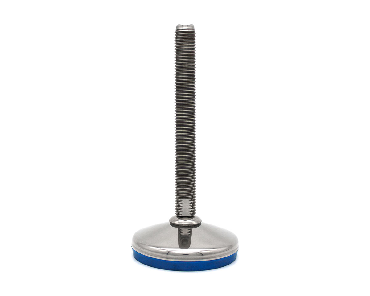 Maschinenfuß / Gelenkfuß VULCANIZED Edelstahl, Ø 60 mm, M20 x 125 mm, Hygiene, EPDM