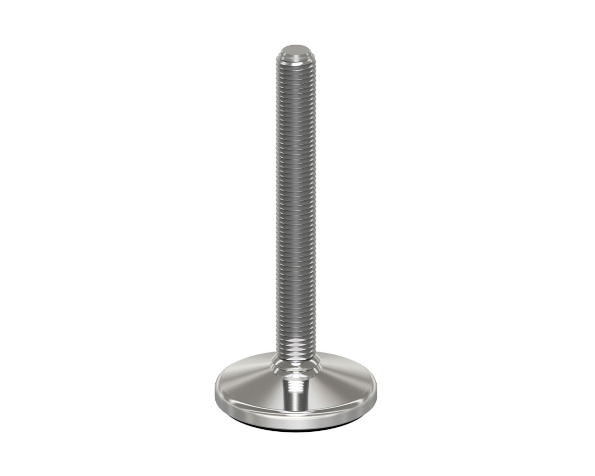 Maschinenfuß / Gelenkfuß MASSIV Edelstahl, Ø 80 mm, M20 x 175 mm, NBR