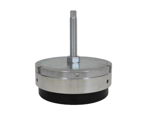 Levelling foot ANTIVIBRATION, Ø 140 mm Steel, M12x1,25 x 75 mm, NBR