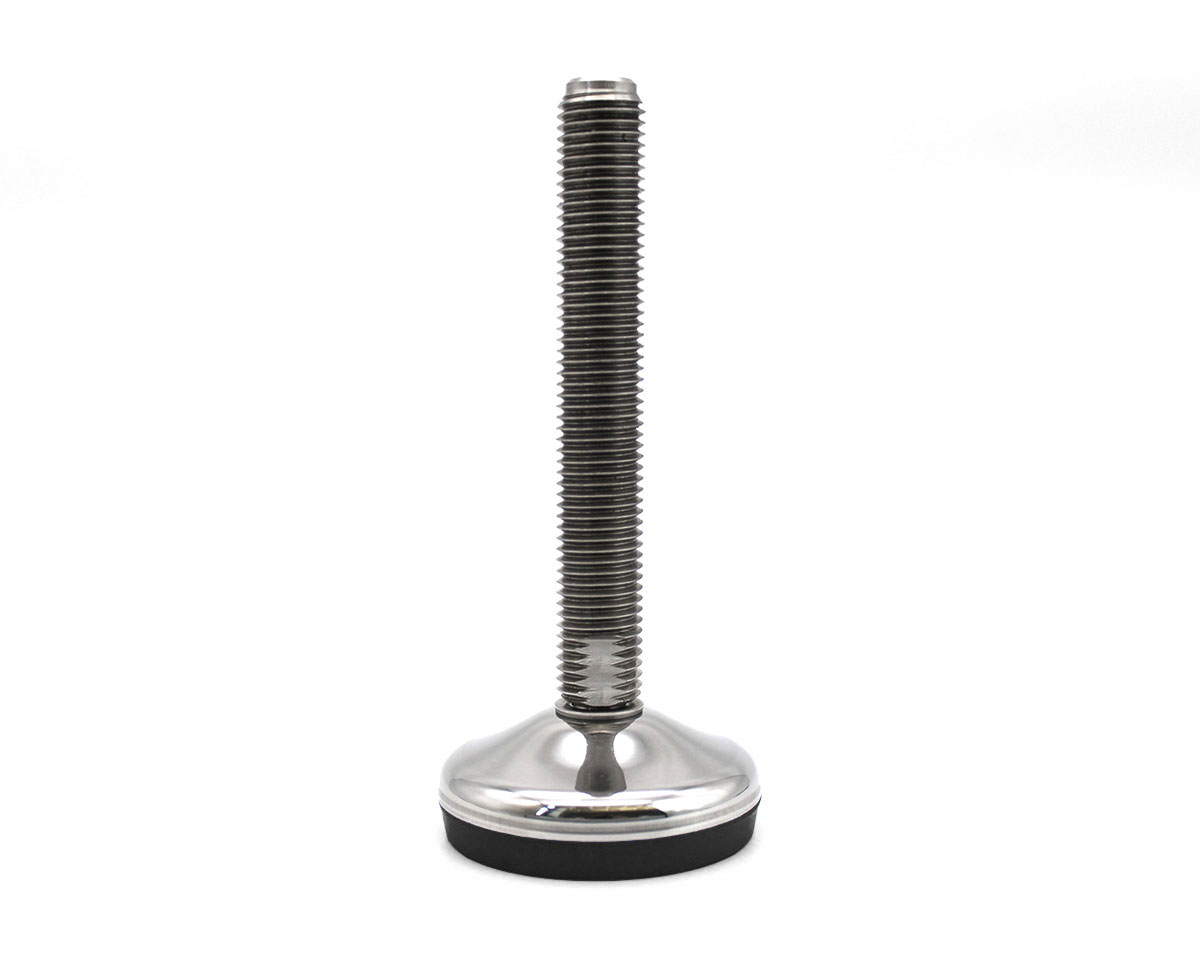 Maschinenfuß / Gelenkfuß VULCANIZED Edelstahl, Ø 60 mm, M14 x 125 mm, NBR