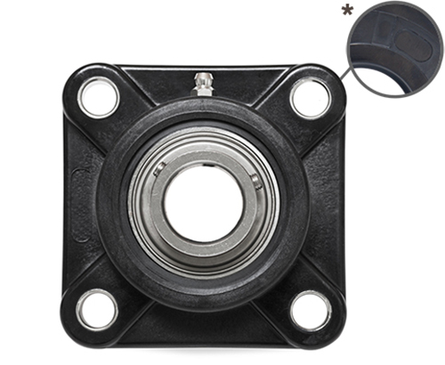 Element 2 of 3 (image) – MOVET® 4-hole flange bearing FPL 209, housing black, MB stainless steel, Ø 45 mm