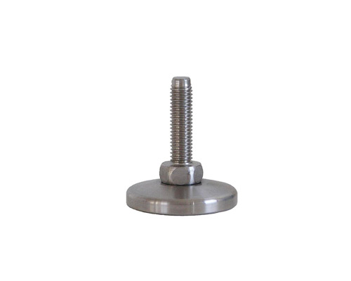 Maschinenfuß / Stellfuß MASSIV Edelstahl, Ø 40 mm, M10 x 75 mm, NBR