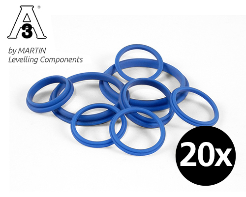 3-A Silikondichtungen blau, D30/ 23, extern, Höhe 4 mm, VPE = 20 St.