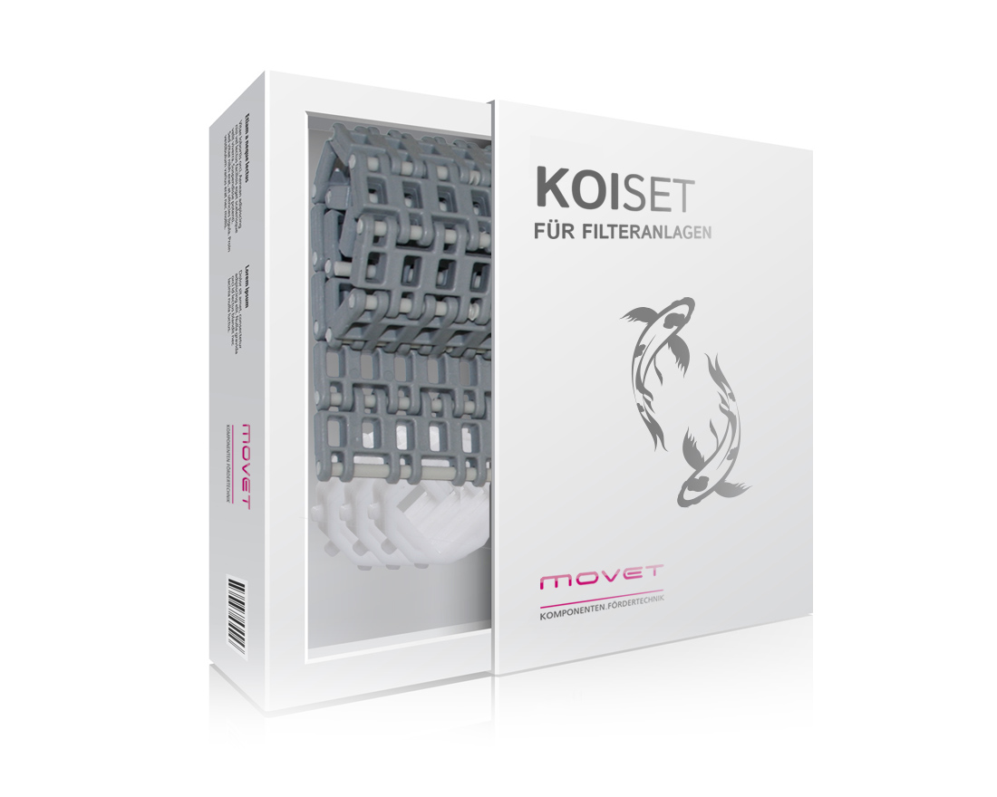 Modulband für Vliesfilter 750 breit, 2500 lang, 7 Zahnräder 6 Zähne