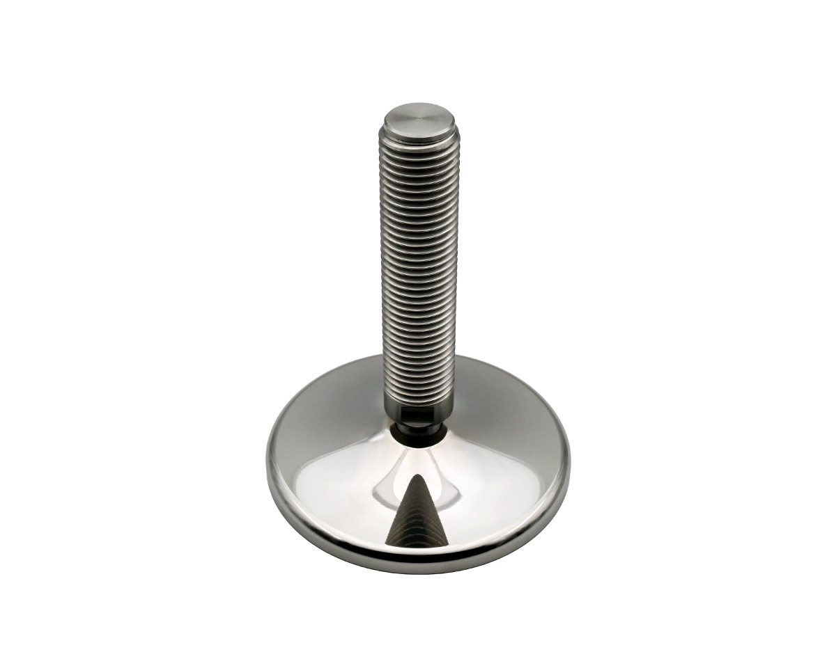 Element 2 von 4 (Bild) – Maschinenfuß / Gelenkfuß MASSIV Edelstahl, Ø 159 mm, M24 x 200 mm