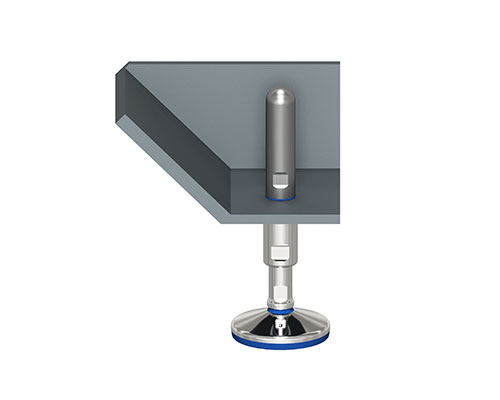 Element 2 of 2 (image) – Hygienic 3-A thread cover with blue silicone gasket, M16, scotch