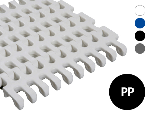 Modulband 50-801 sehr offene Oberfläche, 26 % flow, p=50  PP, FDA, USDA, FSIS