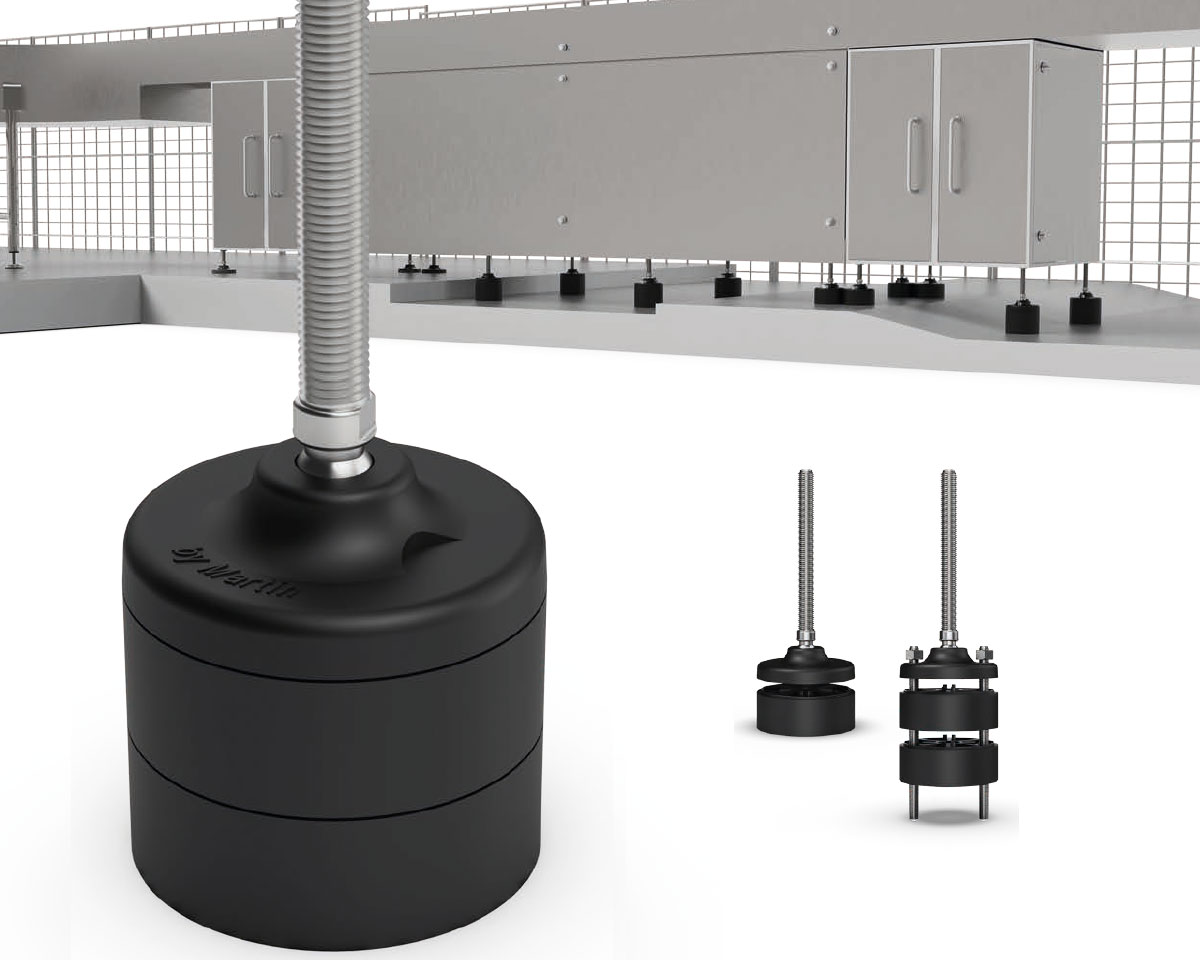 Element 3 of 3 (image) – Plastic levelling foot height extension Ø 123, with anti-slip rubber pad