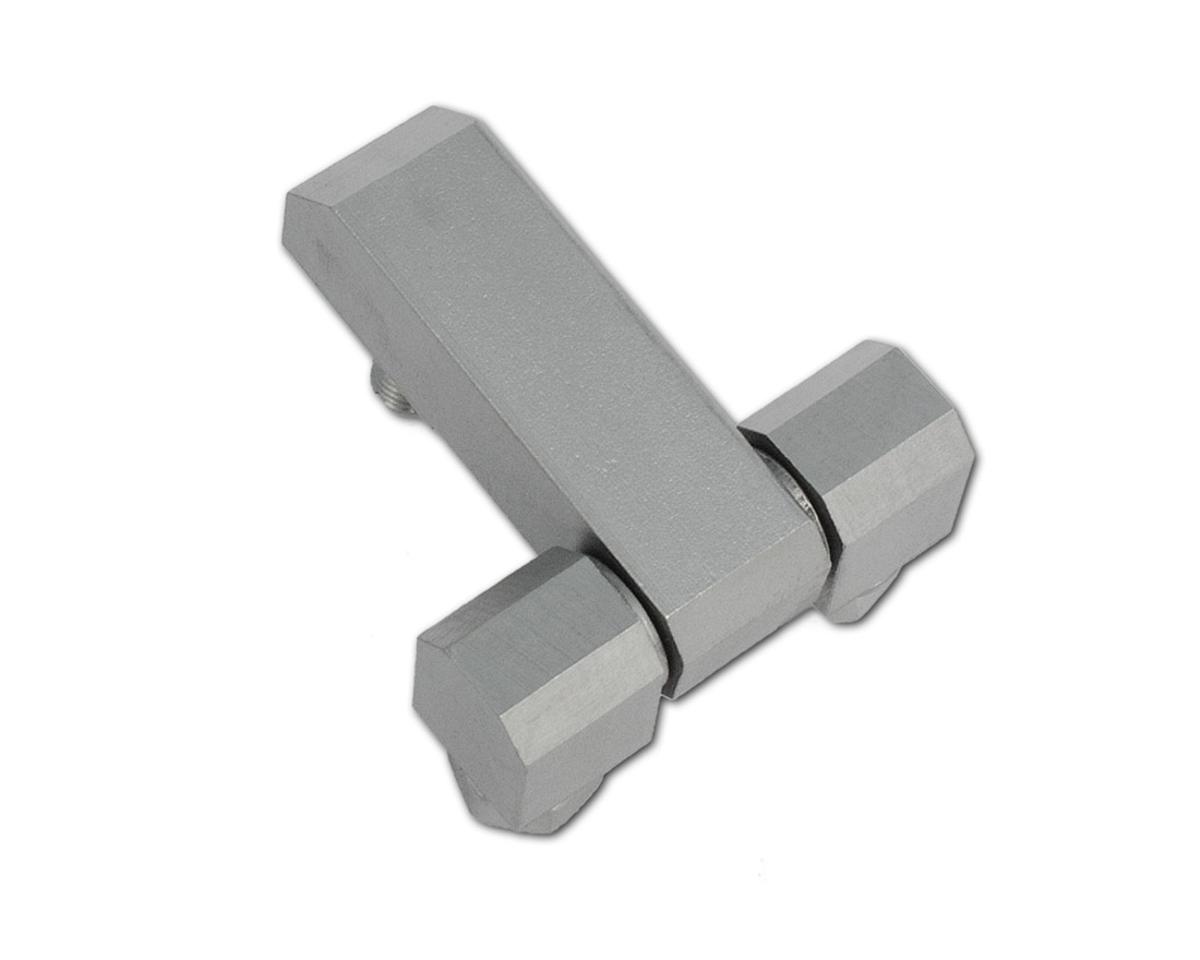 Scharnier Edelstahl sandgestrahlt, Schwerlast 40 x 45, Bohrungsabstand 28 / 30 mm, Gewinde M6 x 12 / 10, 5