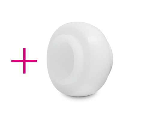 Element 2 of 2 (image) – MOVET® 2-hole flange bearing NFL 205, housing white, PNS POM, Ø 25 mm