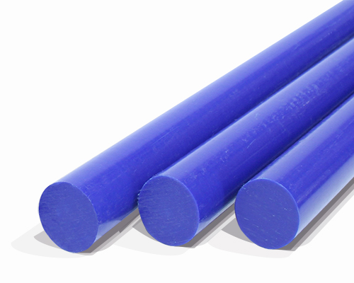 MOVET POM round rod FOODGRADE blue, Ø 40 mm, length 1000 mm