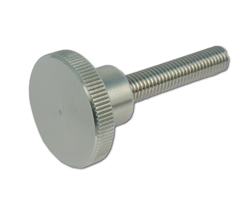 Knurled grip stainless steel with collar Ø 30, M10 x 35