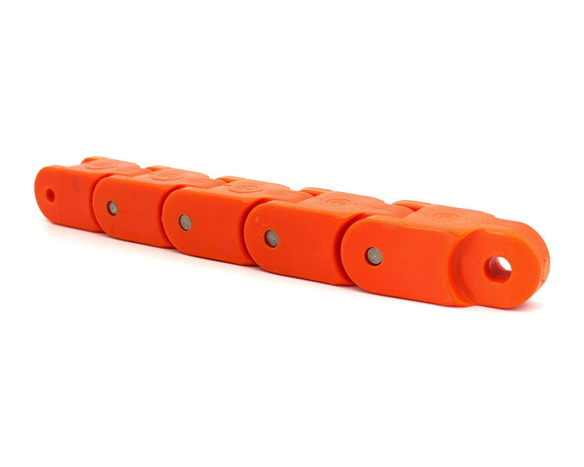 Knochenkette 3000, POM/Silikon, Orange