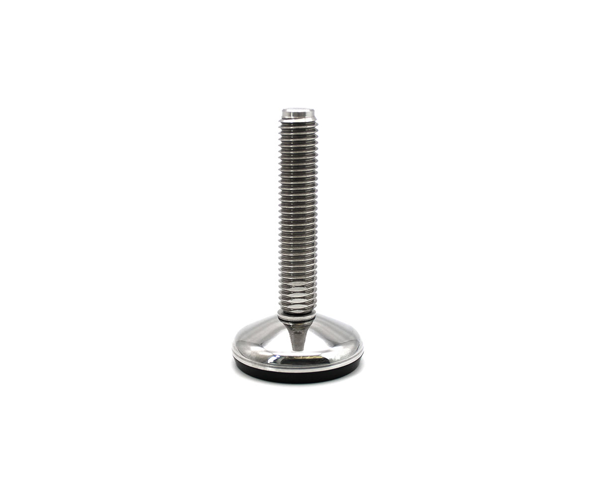 Maschinenfuß / Gelenkfuß VULCANIZED Edelstahl, Ø 40 mm, M8 x 50 mm, NBR