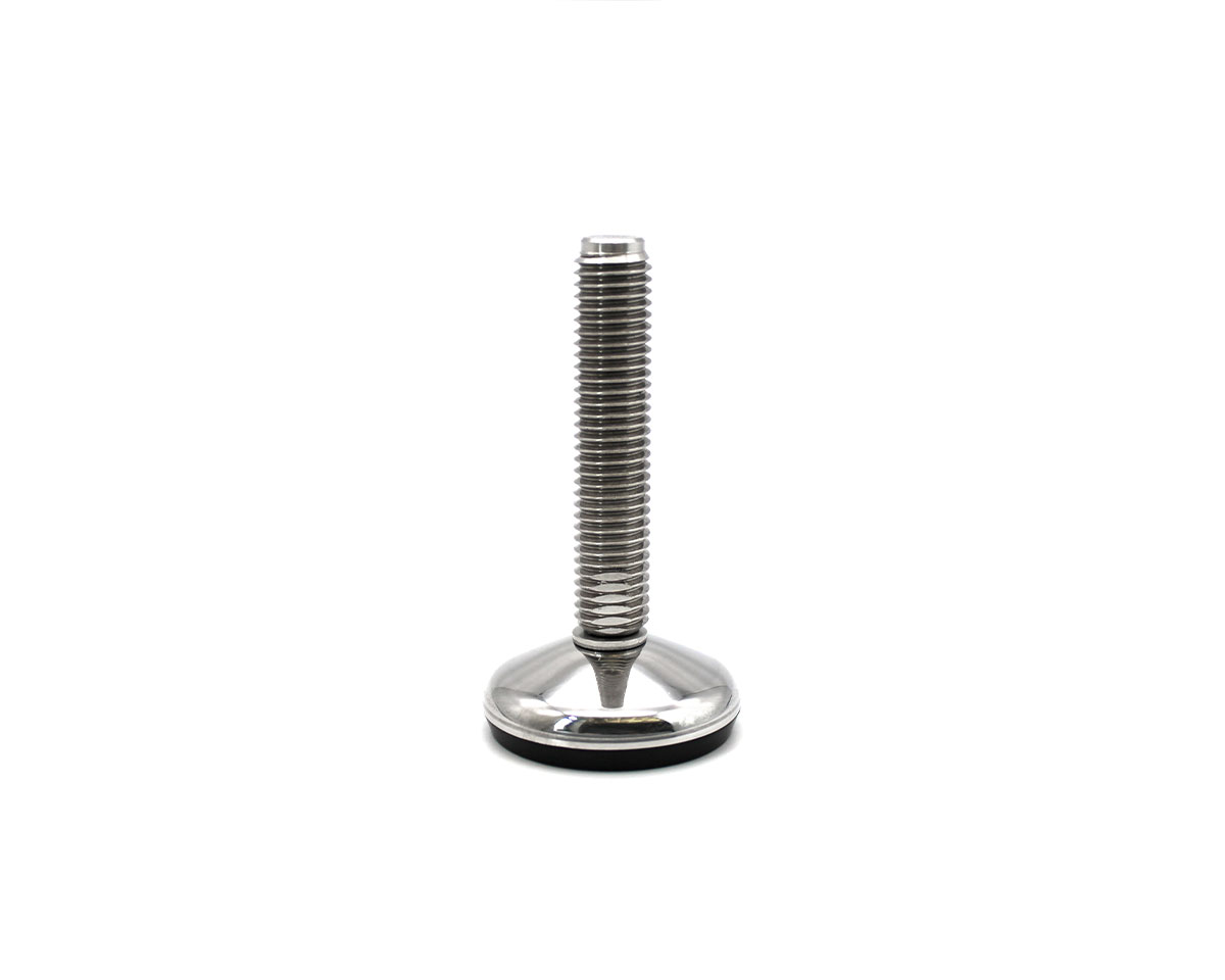 Maschinenfuß / Gelenkfuß VULCANIZED Edelstahl, Ø 40 mm, M8 x 50 mm, NBR