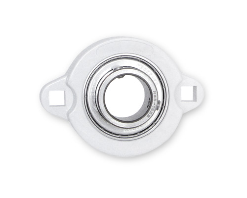 Element 1 von 2 (Bild) – MOVET® 2-Loch Flanschlager LXL 205, Gehäuse weiß, MB Edelstahl, Ø 25 mm