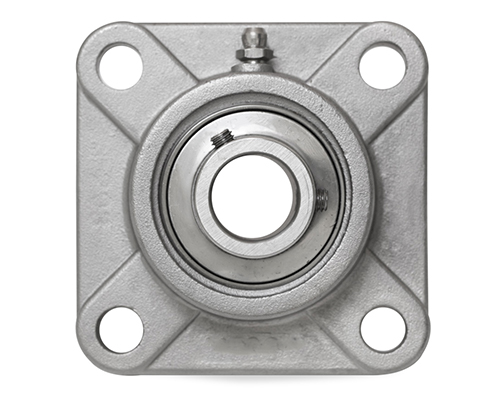 MOVET® 4-hole flange bearing SF 204, housing inox, MUC stainless steel, Ø 20 mm
