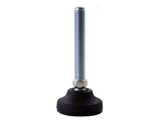 Levelling foot PA, Ø 50 mm, M12 x 125 mm Steel, NBR