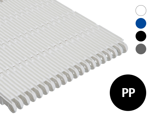 Modulband 50-602 geschlossen mit Rippen, p=50  PP, FDA, USDA, FSIS