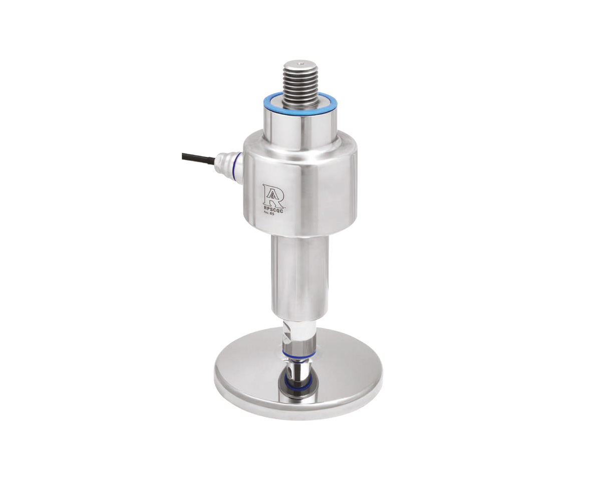 Loading cell for machine base 3A, connection thread M12, load 1000 kg, with footplate Ø120