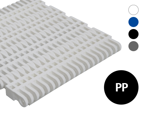 Modulband 50-100 gitterförmige Oberfläche, 27 % flow, p=50  PP, FDA, USDA, FSIS