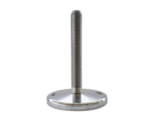 Maschinenfuß / Stellfuß MASSIV Edelstahl, Ø 159 mm, M20 x 100 mm, Bohrungen