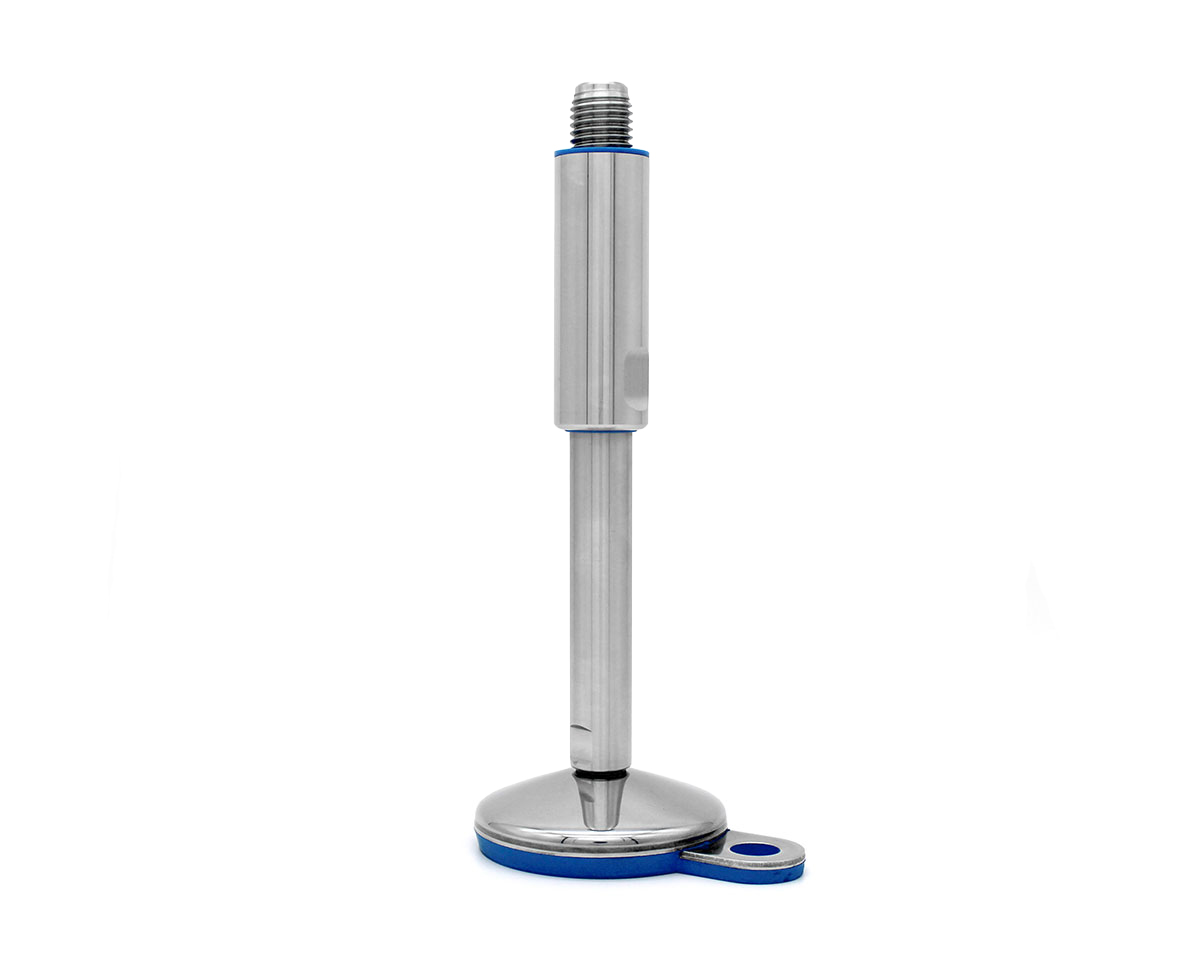 Levelling foot TEKNOCLEAN, Ø 80 mm Stainless steel, M20 x 200 mm, Lug, EPDM