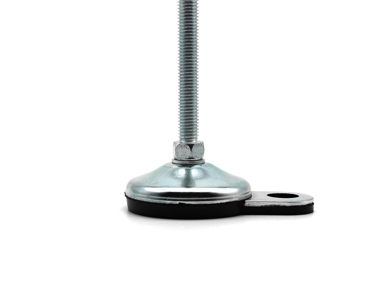 Element 2 of 2 (image) – Levelling foot VULCANIZED galvanized steel, Ø 60 mm, M16 x 100 mm, Lug, NBR