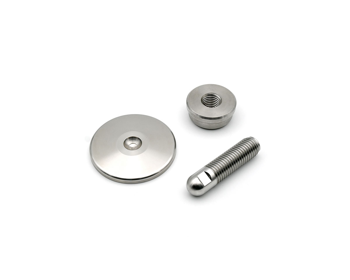 Element 4 von 4 (Bild) – Maschinenfuß / Gelenkfuß TEKNOTANK, Ø 120 mm Edelstahl, M30 x 70 mm