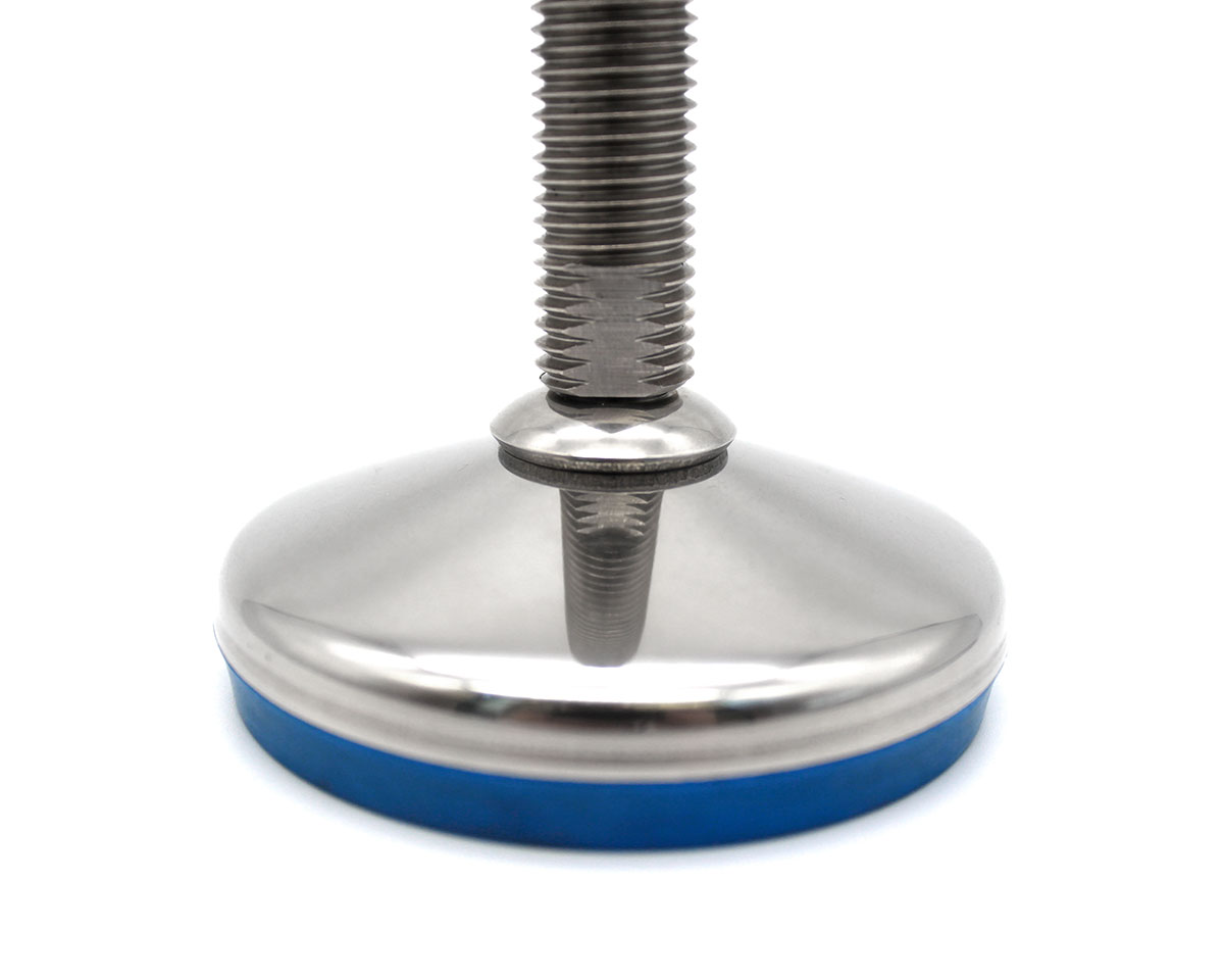 Element 2 von 2 (Bild) – Maschinenfuß / Gelenkfuß VULCANIZED Edelstahl, Ø 50 mm, M16 x 175 mm, Hygiene, EPDM