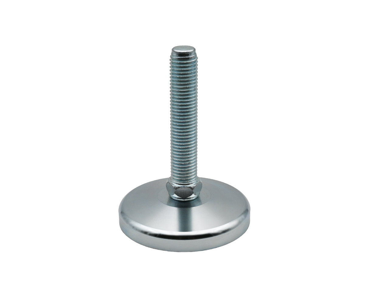 Maschinenfuß / Gelenkfuß MASSIV Stahl, Ø 100 mm, M30 x 100 mm, gelb