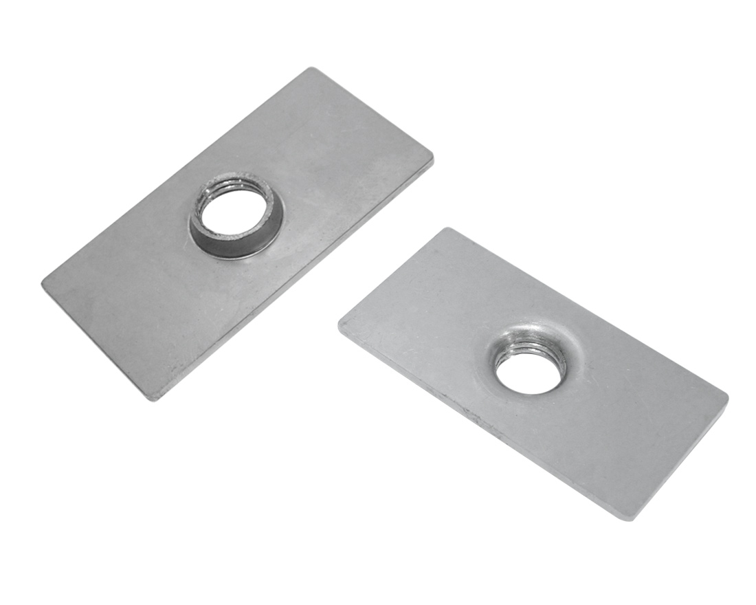 Anschweißplatte / Gewindeplatte M12 Edelstahl, 80 x 40 x 3 mm