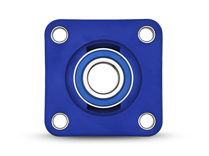Element 2 von 4 (Bild) – MOVET® Waterproof IP69K Hygiene 4-Loch Flanschlager FPLW 206, Gehäuse blau, MB Edelstahl, Ø 30 mm
