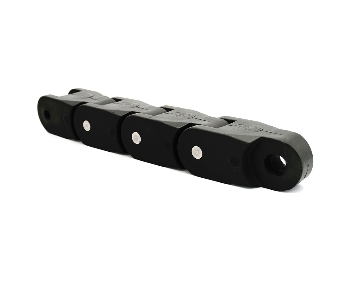 Knochenkette 2000, PP mit 30% Glas, schwarz, SS Pin, Teilung 50, 8 mm, Bundlänge 4, 52 Meter