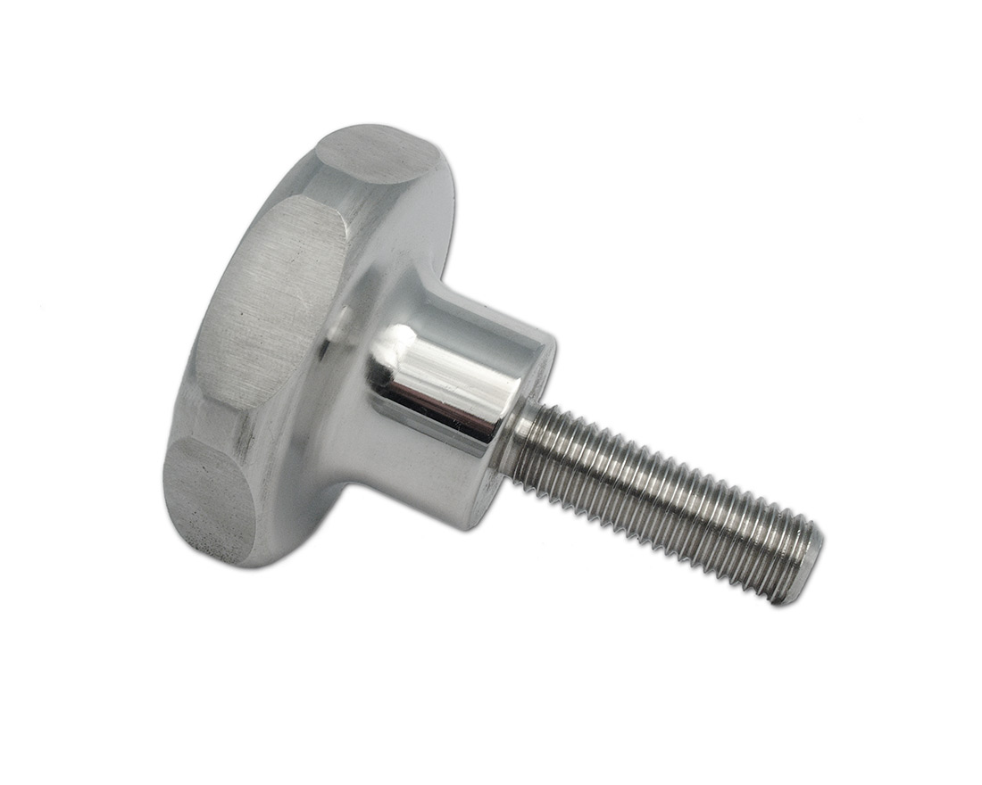Star handle stainless steel Ø 60, spindle M12 x 40