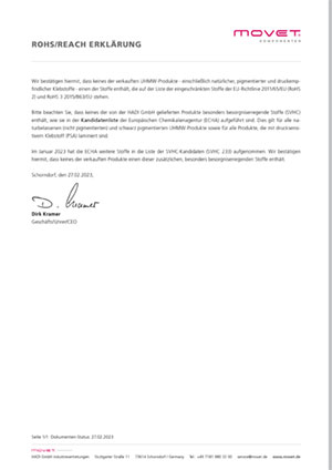 REACH/ROHS Gleitleisten Movet Fix - PE UHMW
