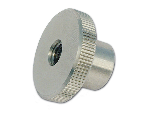Knurled grip stainless steel Ø 30, drilling M5