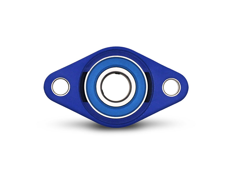 Element 2 of 4 (image) – MOVET® Blue Hygienic 2-hole flange bearing LNFL 202, housing blue, MB stainless steel, Ø 15 mm