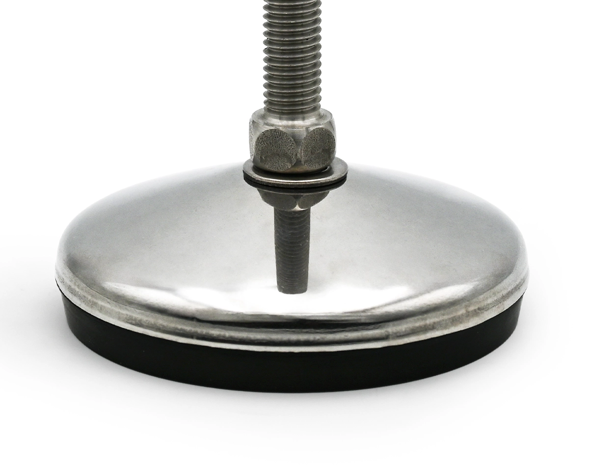 Element 2 von 2 (Bild) – Maschinenfuß / Gelenkfuß VULCANIZED Edelstahl, Ø 80 mm, M14 x 75 mm, NBR