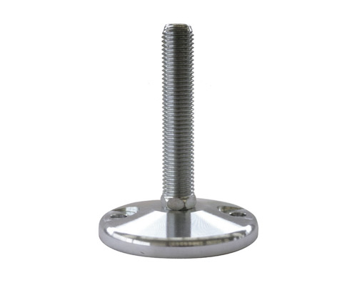 Maschinenfuß / Stellfuß MASSIV Stahl, Ø 100 mm, M16 x 100 mm, Bohrungen