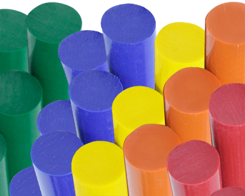 Element 2 of 2 (image) – MOVET POM round rod FOODGRADE orange, Ø 80 mm, length 1000 mm