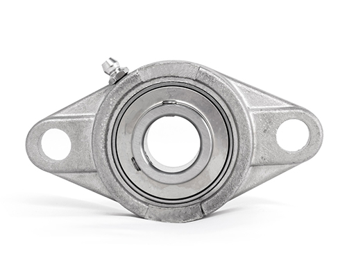 MOVET® 2-Loch Flanschlager SFL 206, Gehäuse Edelstahl, MB Edelstahl, Ø 30 mm, Bohrungen 16 mm