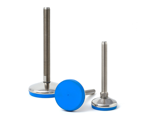 Element 3 of 3 (image) – Levelling foot VULCANIZED stainless steel, Ø 80 mm, M16 x 150 mm, Lug, EPDM