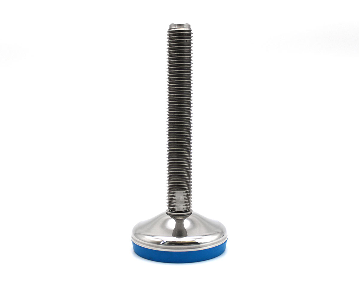 Levelling foot VULCANIZED stainless steel, Ø 60 mm, M16 x 200 mm, EPDM