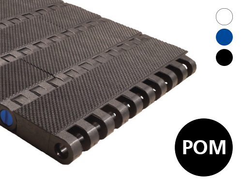 Modular belt 50-918  pyramid surface, p=50  POM black